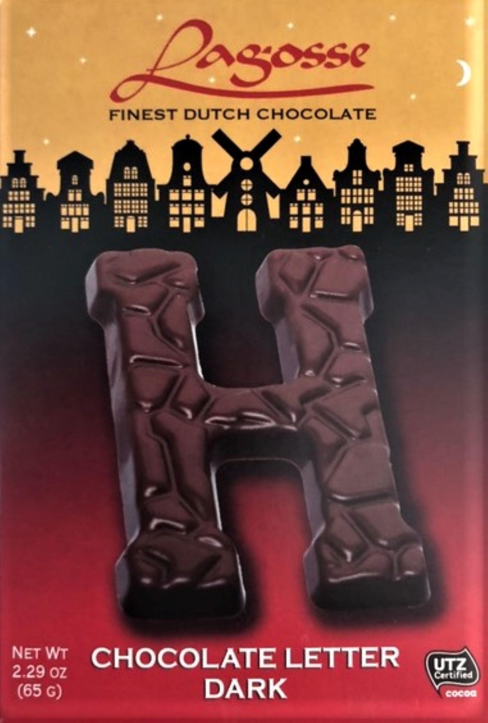 Chocolate Letter H - Dark